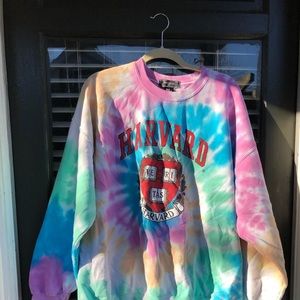 Forever 21 Harvard Tie-Dye Sweatshirt